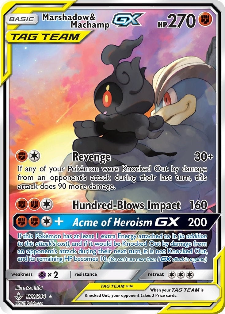 Image for Marshadow & Machamp GX (199) (Full Art) (199/214) [SM - Unbroken Bonds] - Pokemon