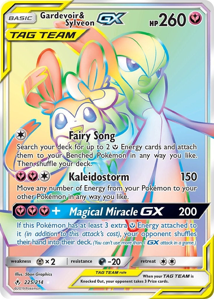 Image for Gardevoir & Sylveon GX (Secret) (225/214) [SM - Unbroken Bonds] - Pokemon