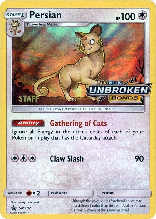 Image for Persian - SM182 (Prerelease) [Staff] (SM182) [SM Promos] - Pokemon