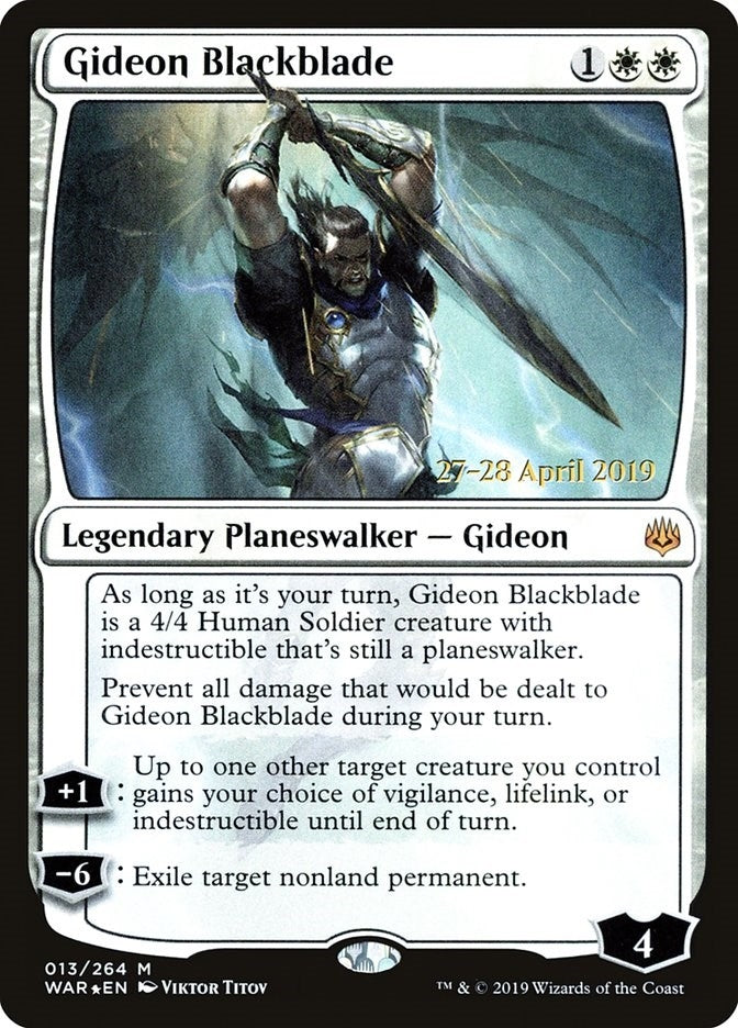 Image for Gideon Blackblade (13) [Prerelease Cards] - Magic: The Gathering