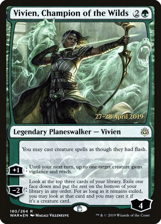Image for Vivien, Champion of the Wilds (180) [Prerelease Cards] - Magic: The Gathering