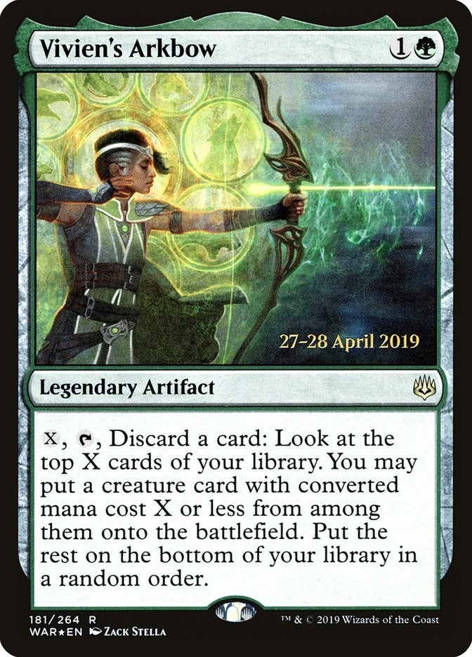 Image for Vivien's Arkbow (181) [Prerelease Cards] - Magic: The Gathering