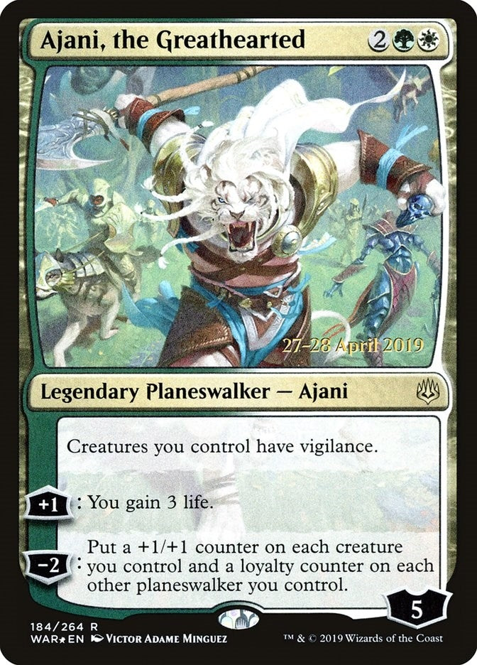 Image for Ajani, the Greathearted (184) [Prerelease Cards] - Magic: The Gathering