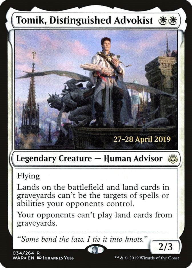 Image for Tomik, Distinguished Advokist (34) [Prerelease Cards] - Magic: The Gathering