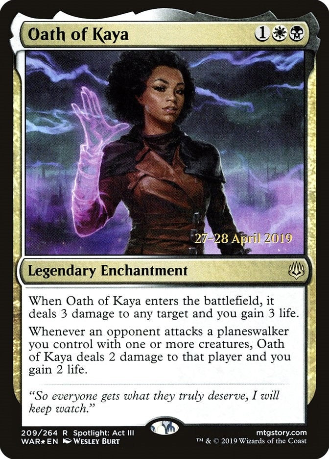 Image for Oath of Kaya (209) [Prerelease Cards] - Magic: The Gathering
