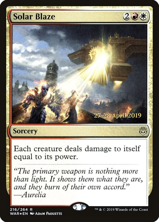 Image for Solar Blaze (216) [Prerelease Cards] - Magic: The Gathering