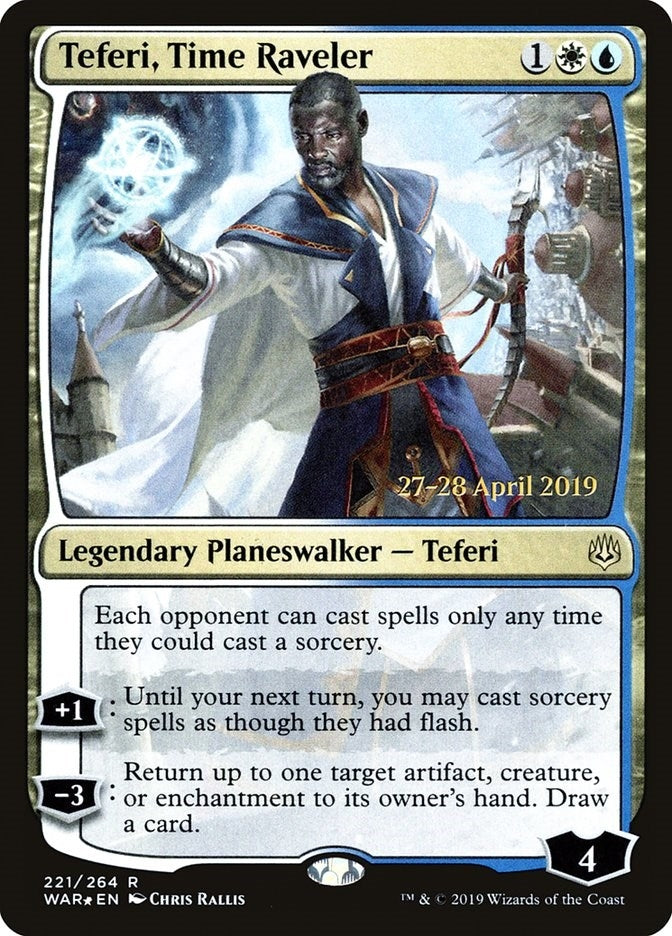 Image for Teferi, Time Raveler (221) [Prerelease Cards] - Magic: The Gathering
