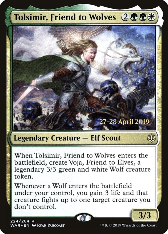 Image for Tolsimir, Friend to Wolves (224) [Prerelease Cards] - Magic: The Gathering