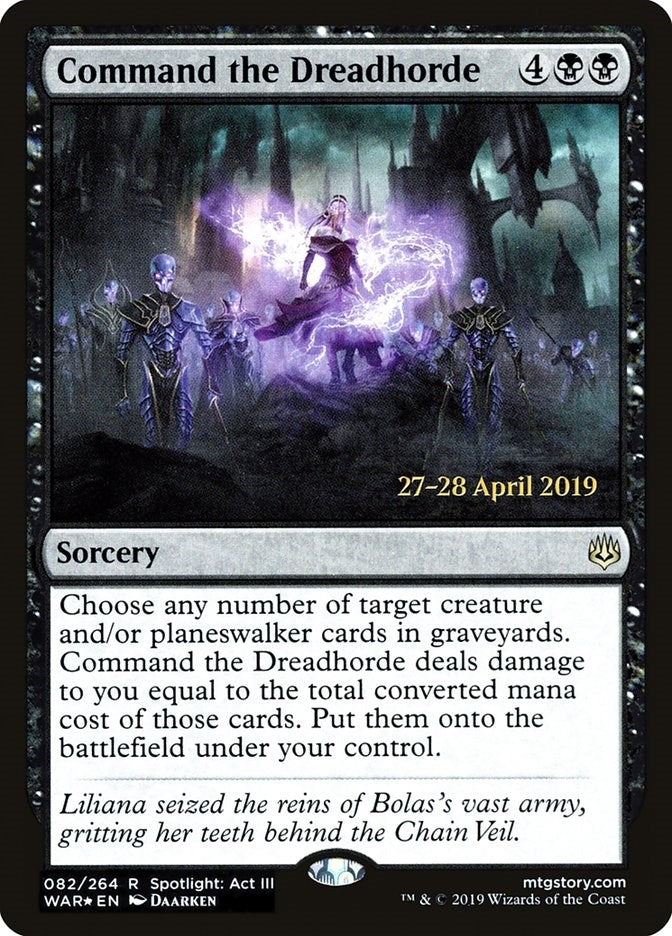 Image for Command the Dreadhorde (82) [Prerelease Cards] - Magic: The Gathering