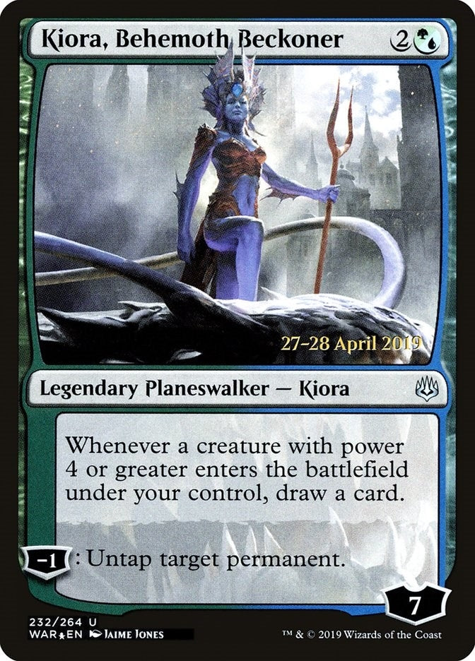 Image for Kiora, Behemoth Beckoner (232) [Prerelease Cards] - Magic: The Gathering