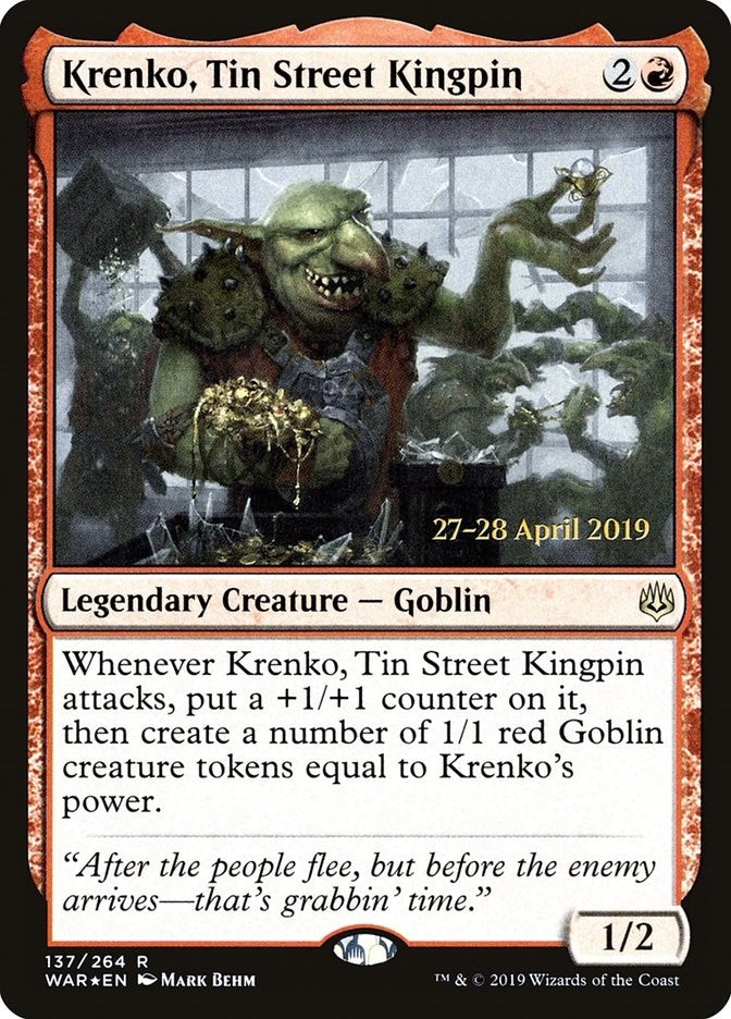 Image for Krenko, Tin Street Kingpin (137) [Prerelease Cards] - Magic: The Gathering