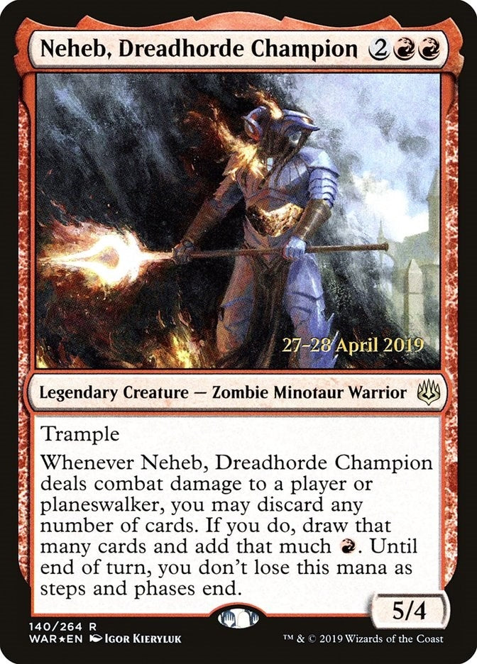 Image for Neheb, Dreadhorde Champion (140) [Prerelease Cards] - Magic: The Gathering