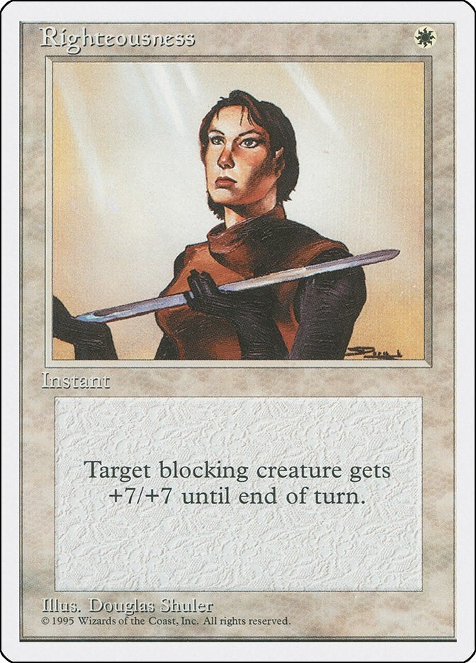 Image for Righteousness [Fourth Edition] - Magic: The Gathering