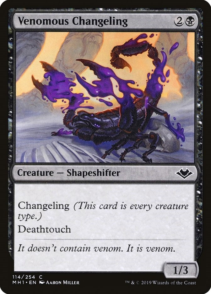 Image for Venomous Changeling (114) [Modern Horizons] - Magic: The Gathering