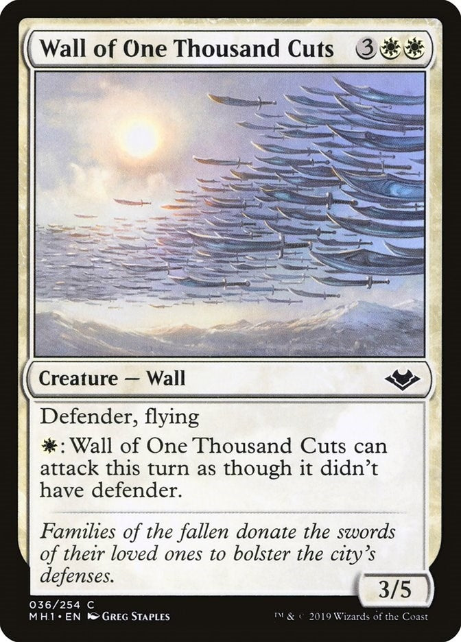 Image for Wall of One Thousand Cuts (36) [Modern Horizons] - Magic: The Gathering