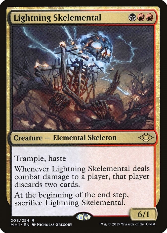 Image for Lightning Skelemental (208) [Modern Horizons] - Magic: The Gathering