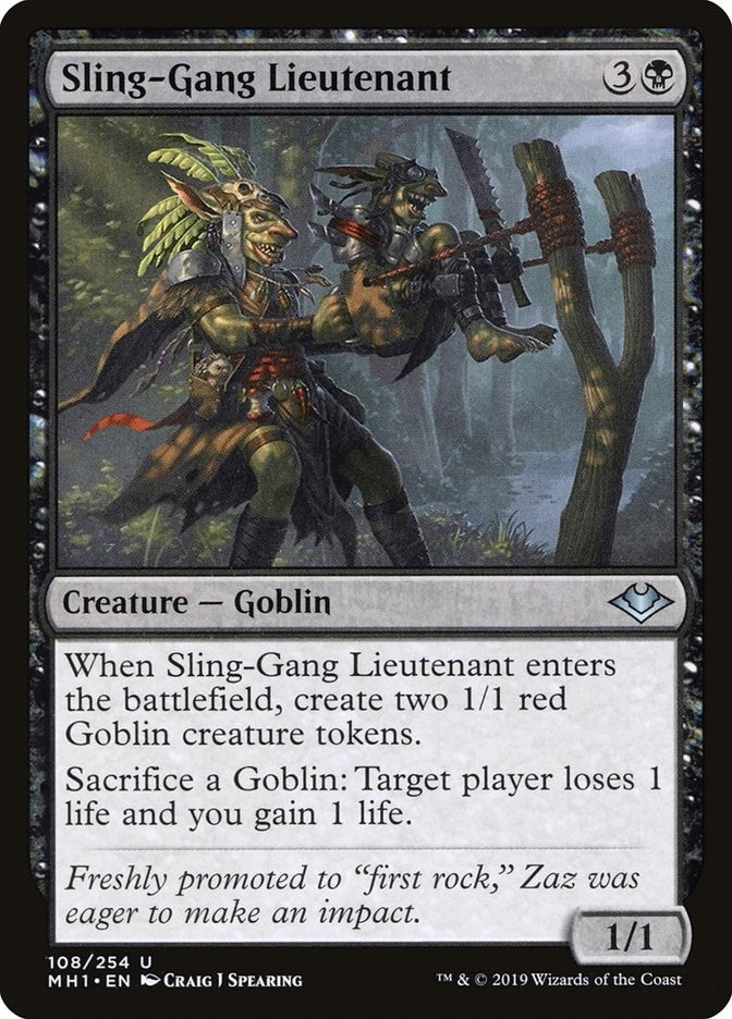 Image for Sling-Gang Lieutenant (108) [Modern Horizons] - Magic: The Gathering