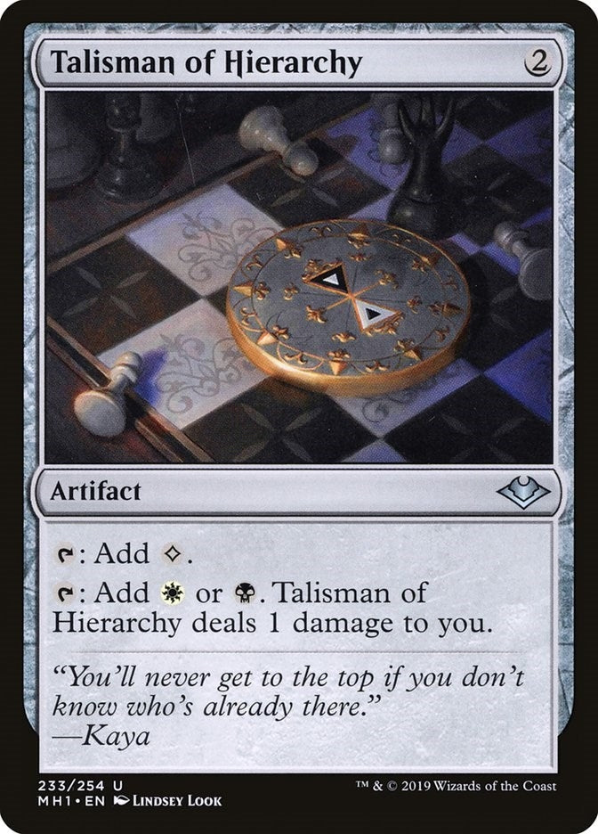Image for Talisman of Hierarchy (233) [Modern Horizons] - Magic: The Gathering