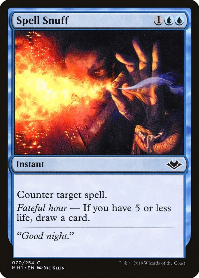 Image for Spell Snuff (70) [Modern Horizons] - Magic: The Gathering