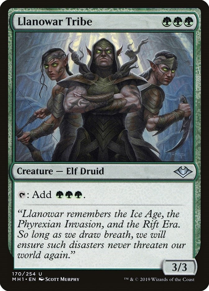 Image for Llanowar Tribe (170) [Modern Horizons] - Magic: The Gathering