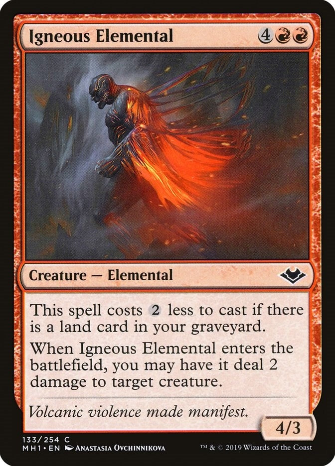Image for Igneous Elemental (133) [Modern Horizons] - Magic: The Gathering