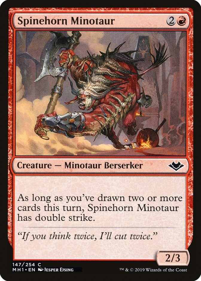 Image for Spinehorn Minotaur (147) [Modern Horizons] - Magic: The Gathering