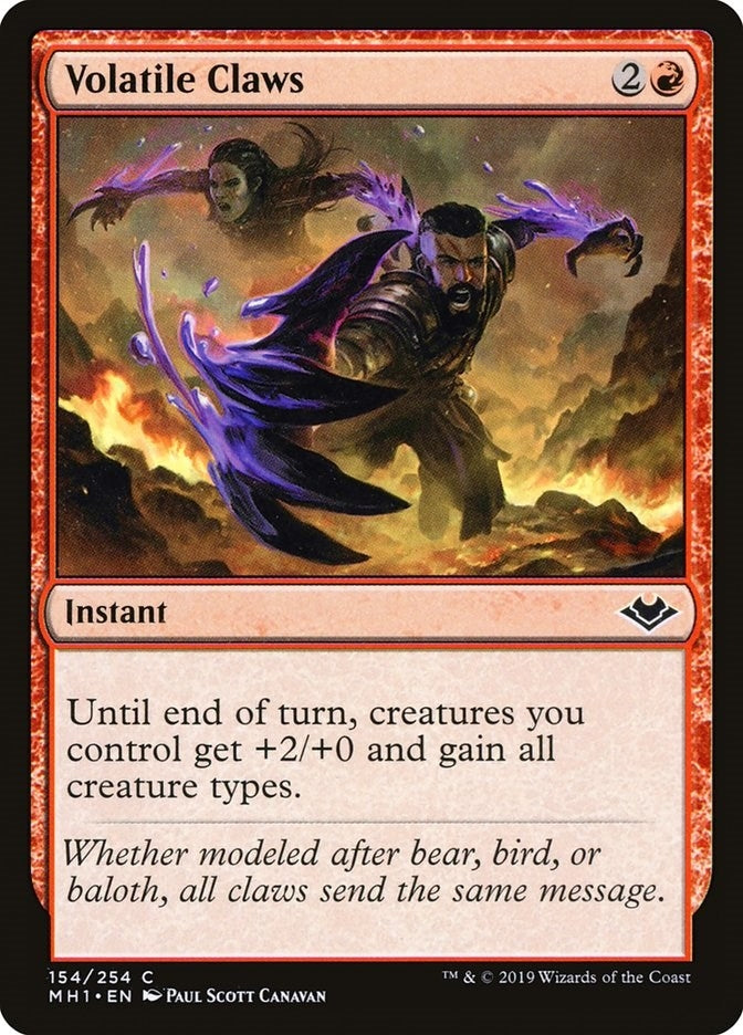 Image for Volatile Claws (154) [Modern Horizons] - Magic: The Gathering