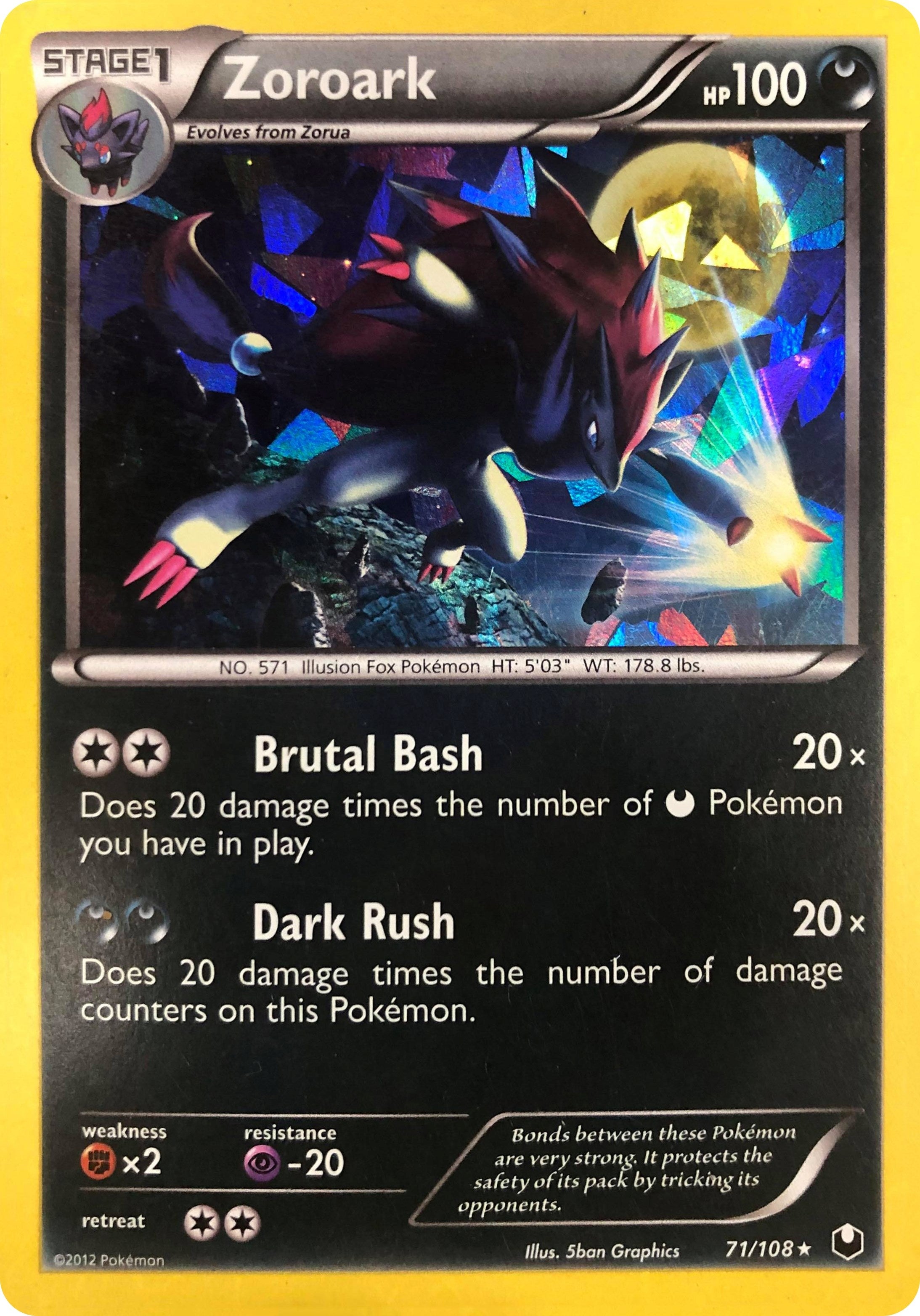 Image for Zoroark - 71/108 (Cracked Ice Holo) (071/108) [Deck Exclusives] - Pokemon