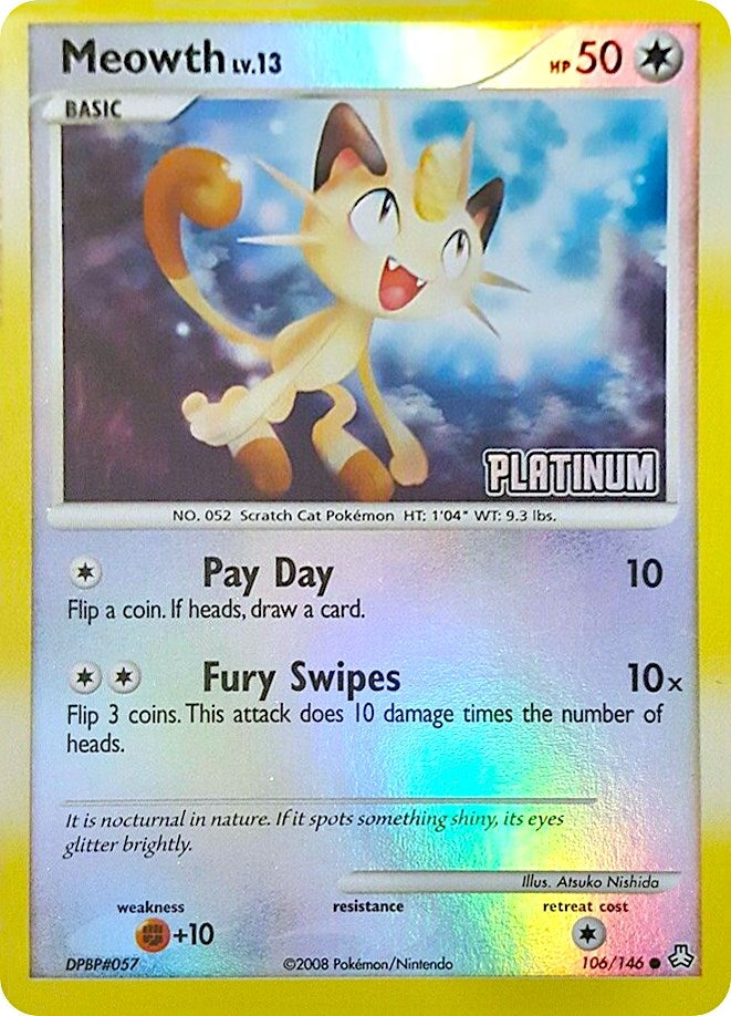 Image for Meowth - 106/146 [Platinum] (106/146) [Burger King Promos] - Pokemon