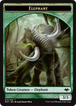 Image for Elephant // Spirit Double-Sided Token (12 // 16) [Modern Horizons] - Magic: The Gathering