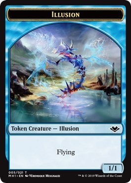 Image for Illusion // Rhino Double-Sided Token (5 // 13) [Modern Horizons] - Magic: The Gathering