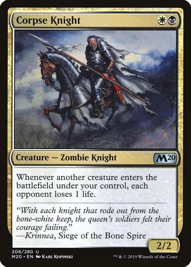 Image for Corpse Knight (206) [Core Set 2020] - Magic: The Gathering