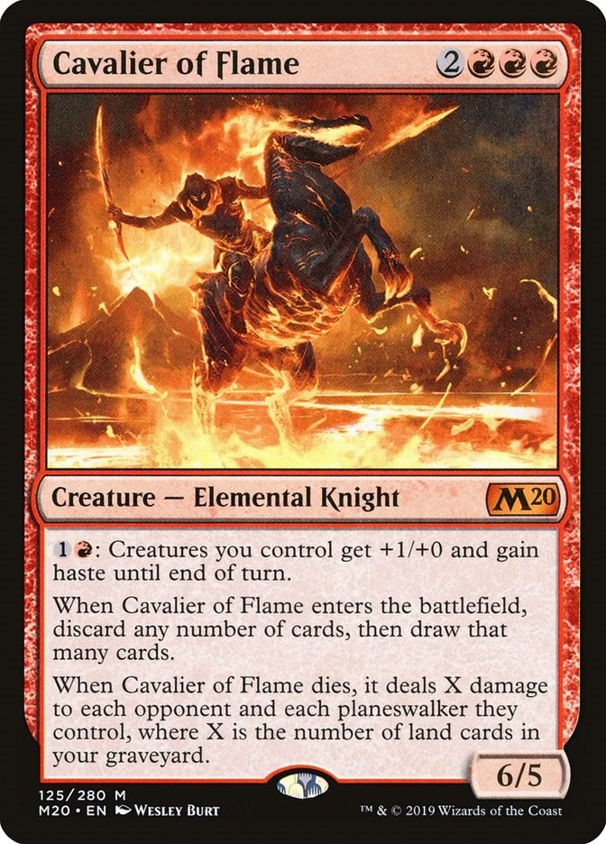 Image for Cavalier of Flame (125) [Core Set 2020] - Magic: The Gathering
