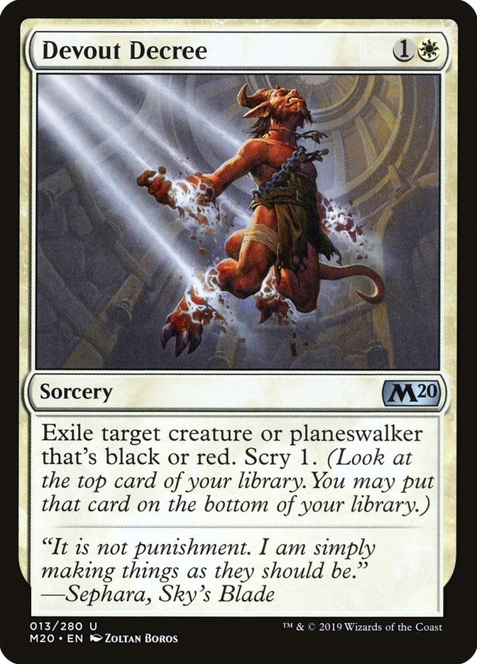 Image for Devout Decree (13) [Core Set 2020] - Magic: The Gathering