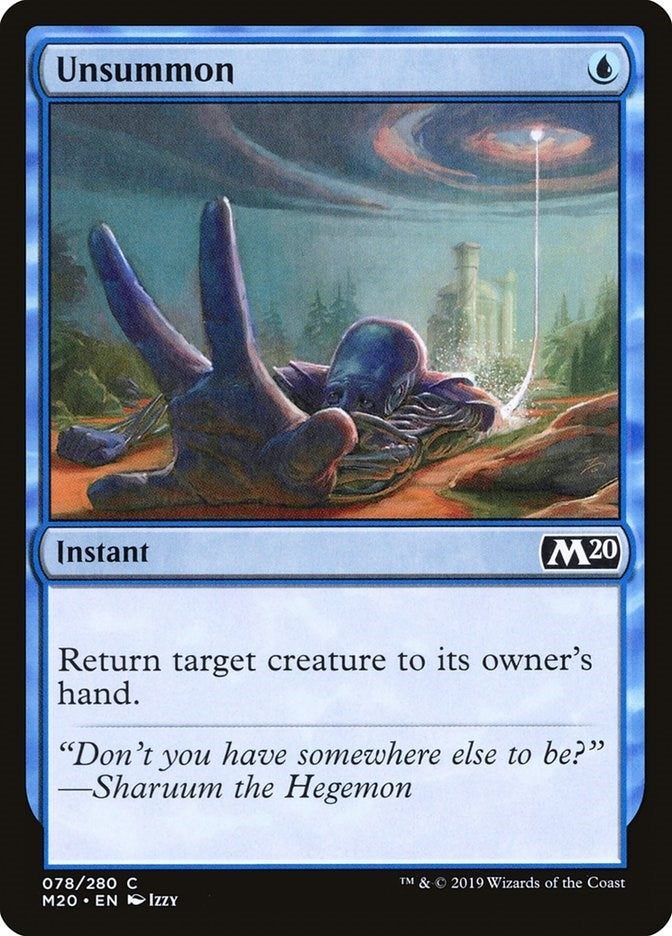Image for Unsummon (78) [Core Set 2020] - Magic: The Gathering