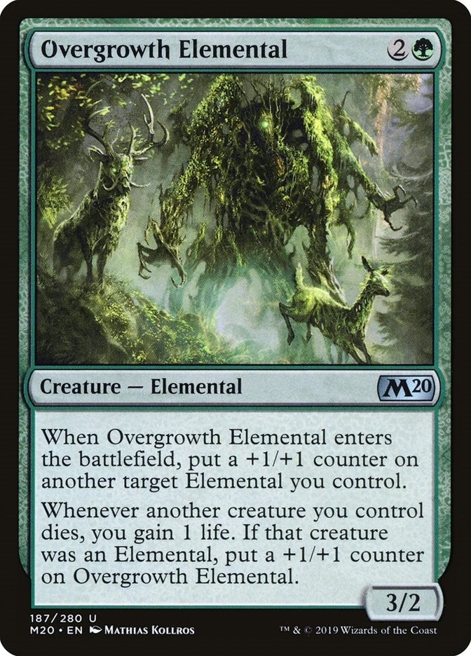 Image for Overgrowth Elemental (187) [Core Set 2020] - Magic: The Gathering