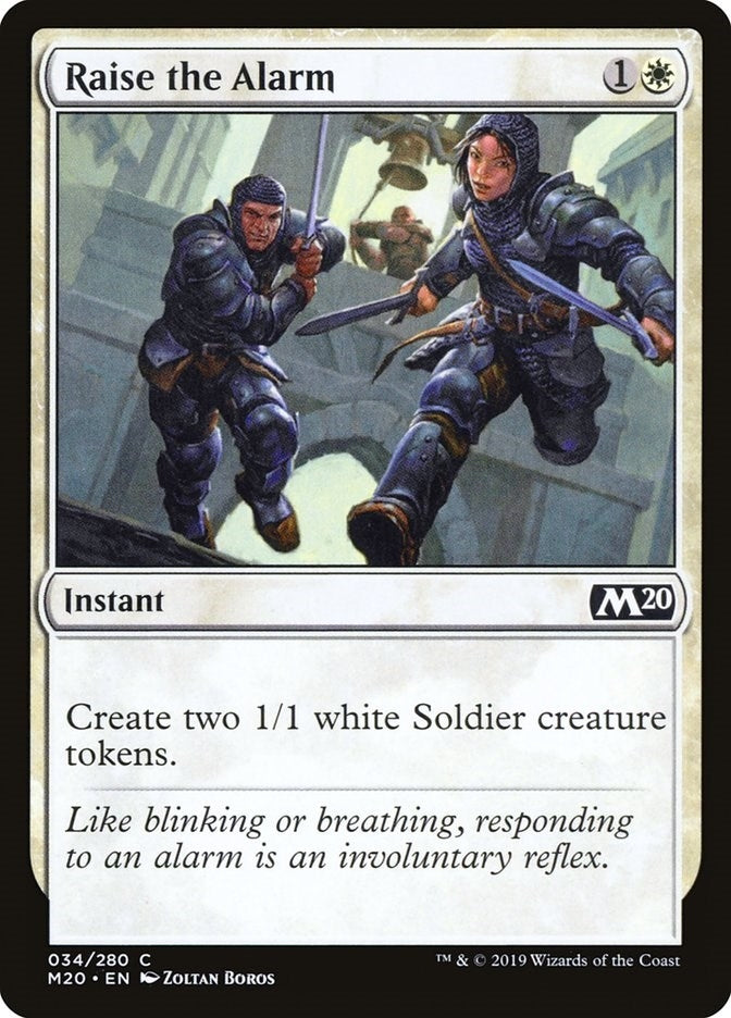 Image for Raise the Alarm (34) [Core Set 2020] - Magic: The Gathering