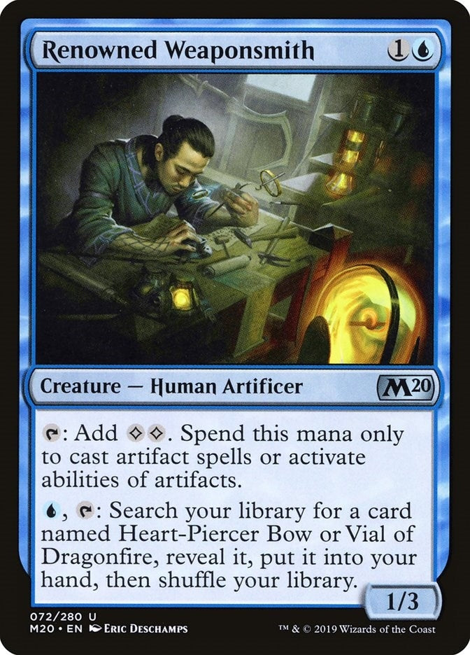 Image for Renowned Weaponsmith (72) [Core Set 2020] - Magic: The Gathering