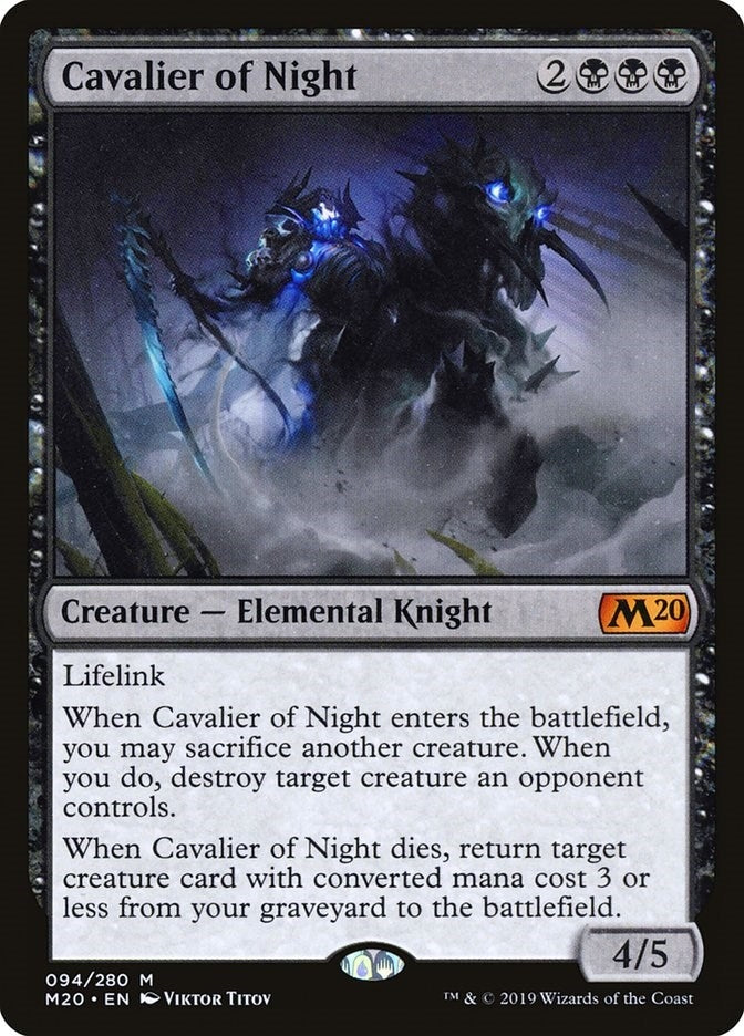 Image for Cavalier of Night (94) [Core Set 2020] - Magic: The Gathering