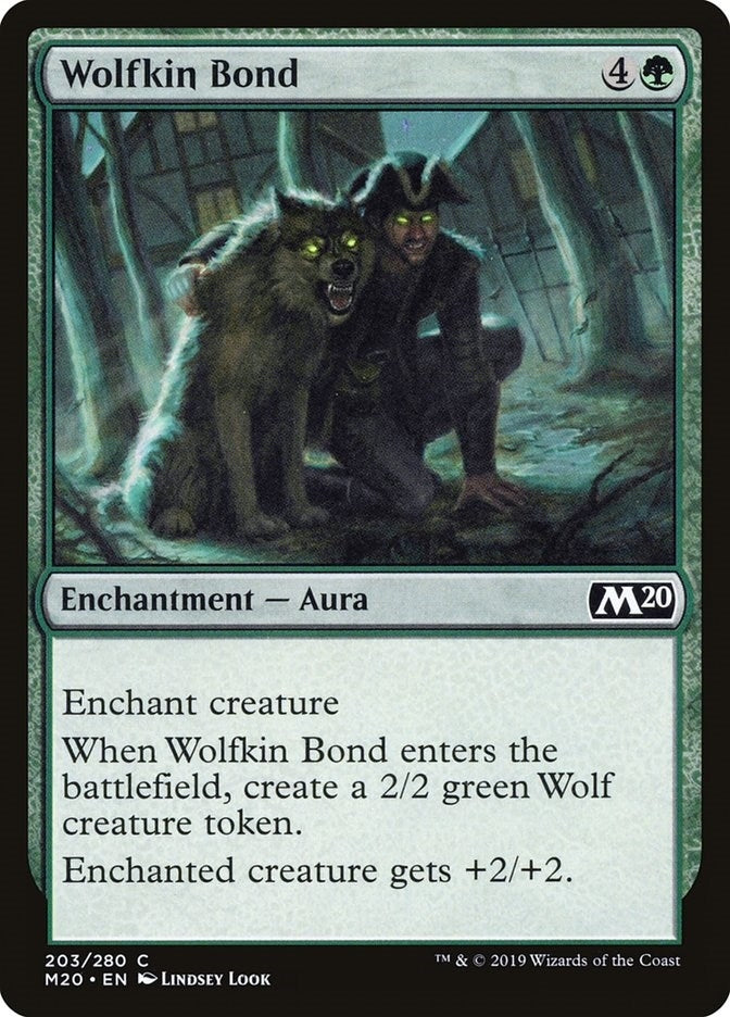 Image for Wolfkin Bond (203) [Core Set 2020] - Magic: The Gathering