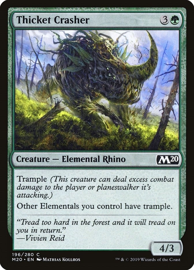 Image for Thicket Crasher (196) [Core Set 2020] - Magic: The Gathering