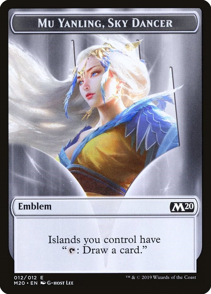 Image for Emblem - Mu Yanling, Sky Dancer (12) [Core Set 2020] - Magic: The Gathering