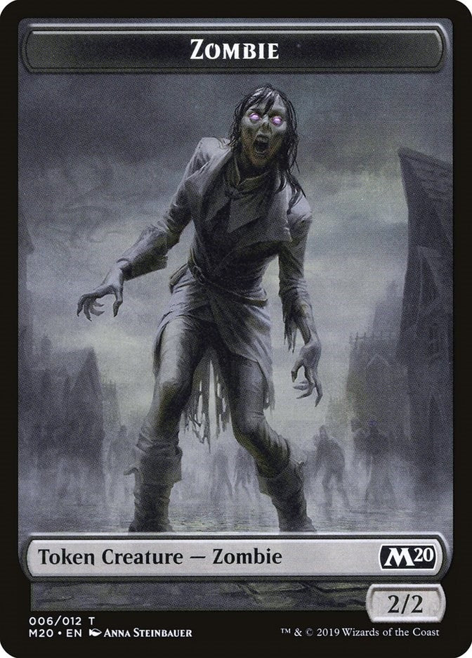 Image for Zombie Token (6) [Core Set 2020] - Magic: The Gathering