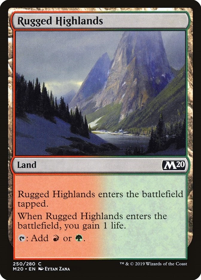 Image for Rugged Highlands (250) [Core Set 2020] - Magic: The Gathering