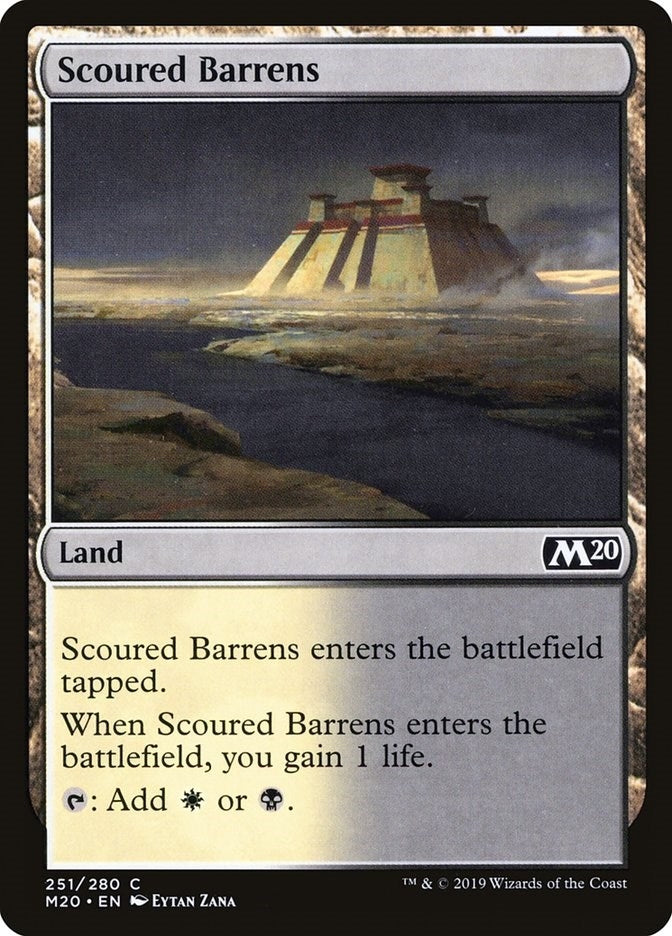 Image for Scoured Barrens (251) [Core Set 2020] - Magic: The Gathering