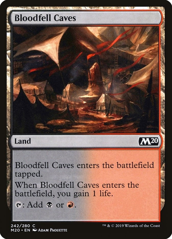 Image for Bloodfell Caves (242) [Core Set 2020] - Magic: The Gathering
