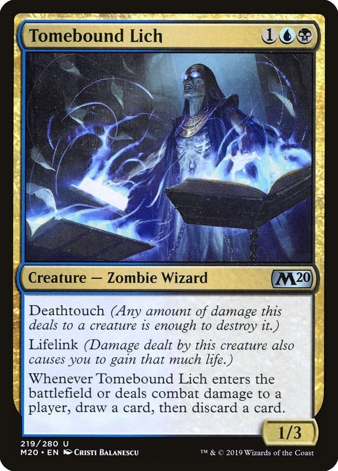 Image for Tomebound Lich (219) [Core Set 2020] - Magic: The Gathering