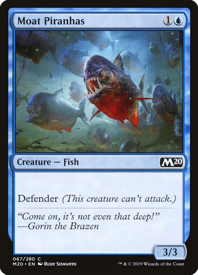 Image for Moat Piranhas (67) [Core Set 2020] - Magic: The Gathering