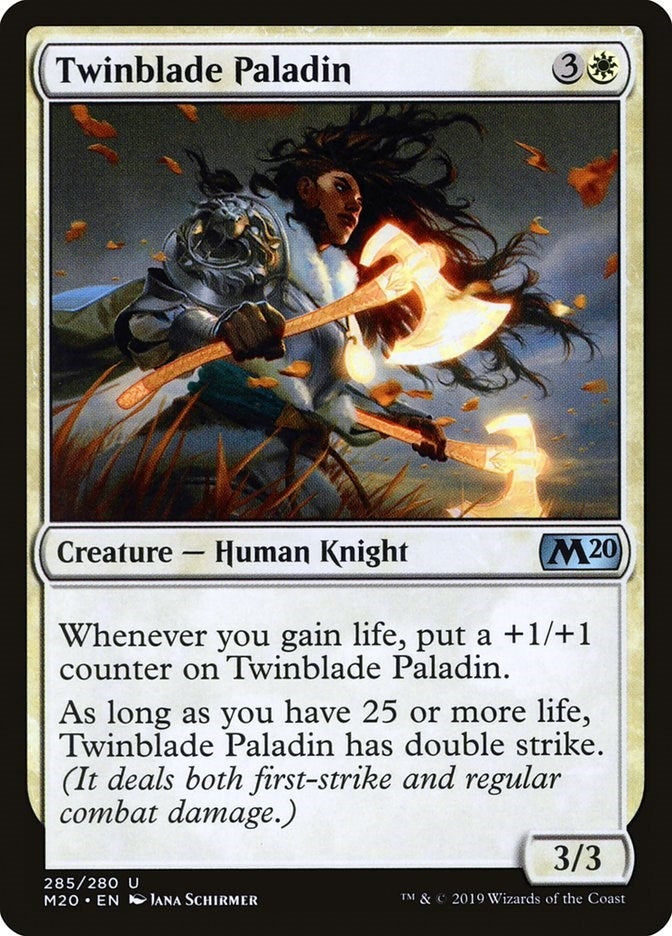 Image for Twinblade Paladin (285) [Core Set 2020] - Magic: The Gathering