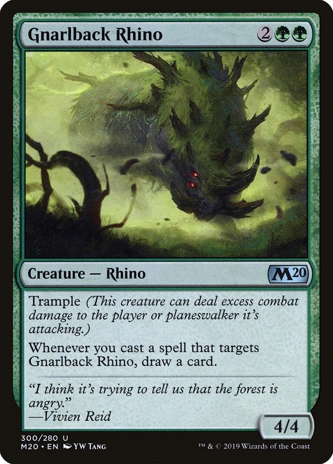 Image for Gnarlback Rhino (300) [Core Set 2020] - Magic: The Gathering